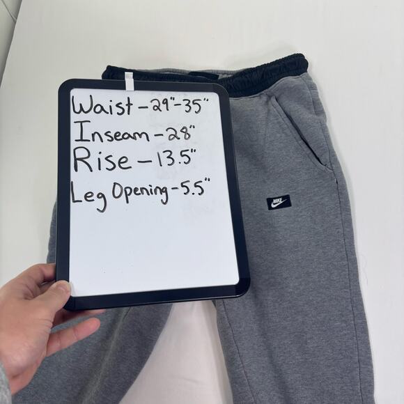 Nike Sportswear Tapered Fleece Sweatpants Men's Medium Grey Joggers 805168-091 - Picture 8 of 9